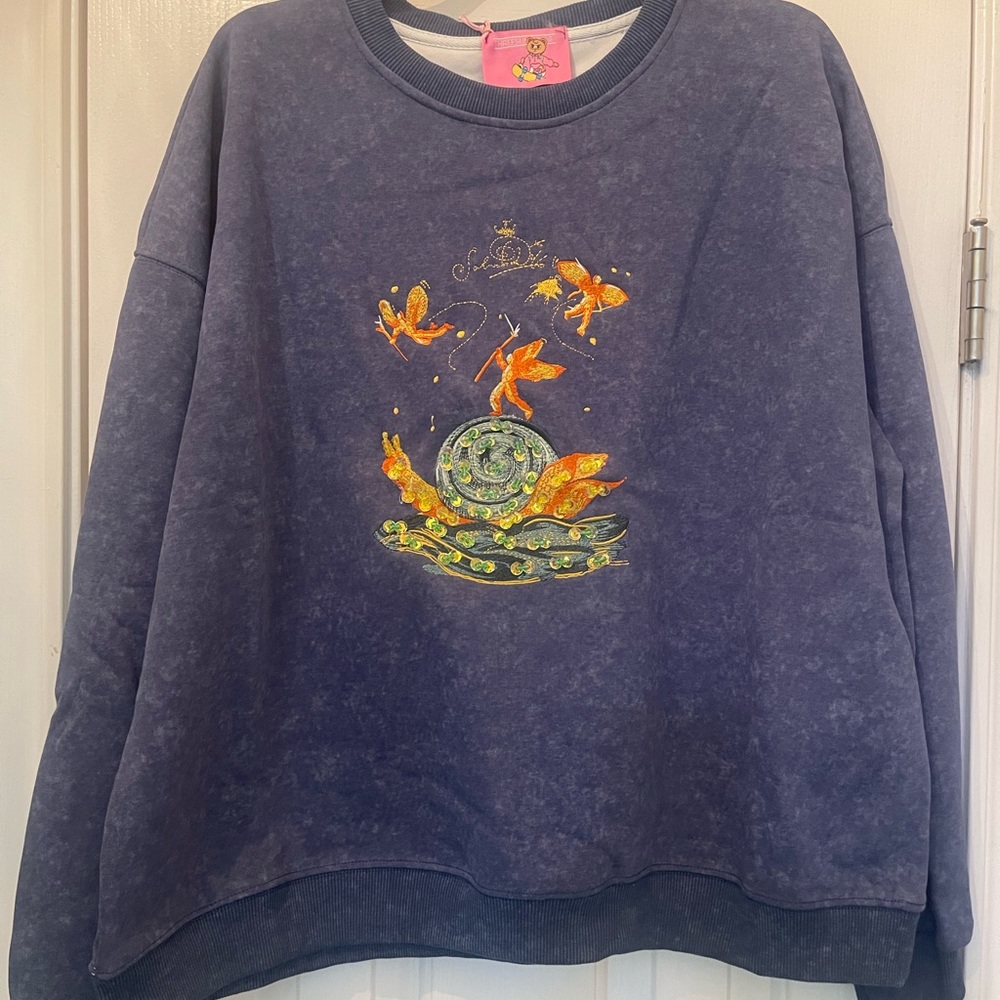 NEW Blue embroidered Sweatshirt